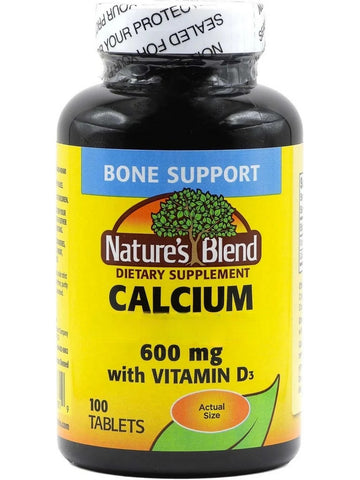 Nature's Blend, Calcium with Vitamin D3, 600 mg, 100 Tablets