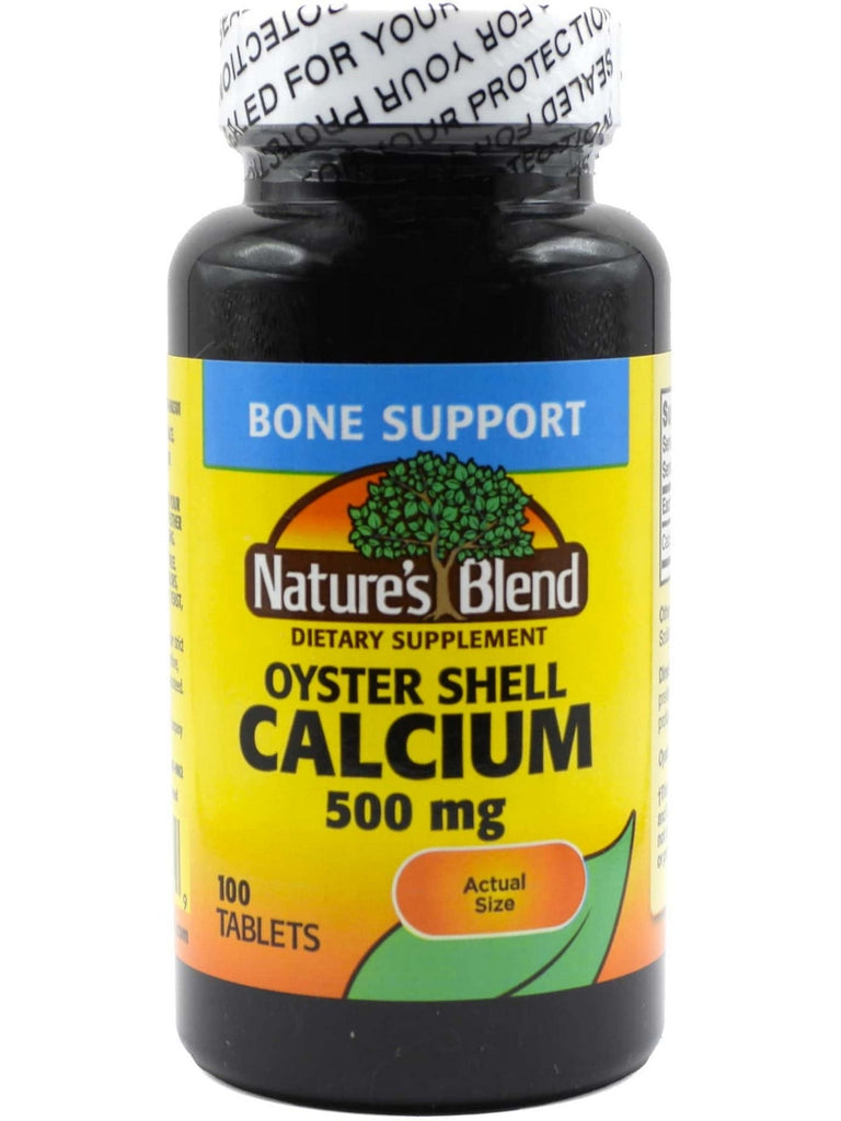 Nature's Blend, Oyster Shell Calcium, 500mg, 100 Tablets