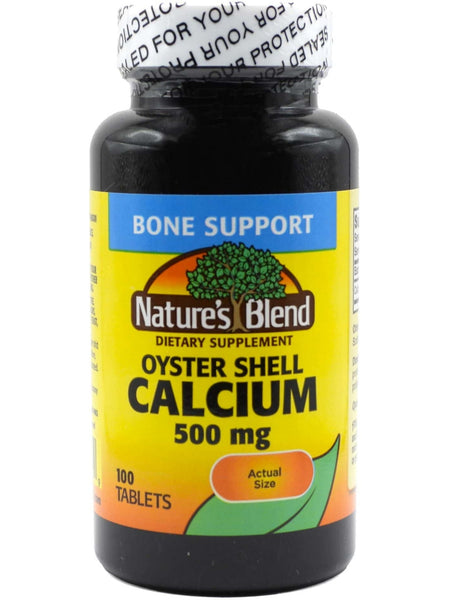 Nature's Blend, Oyster Shell Calcium, 500mg, 100 Tablets