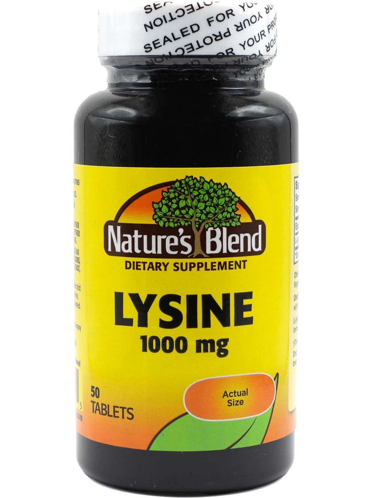 Nature's Blend, Lysine 1000 mg, 50 Tablets