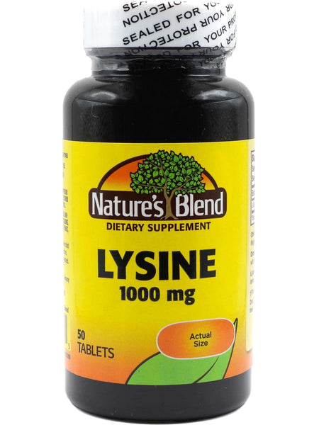 Nature's Blend, Lysine 1000 mg, 50 Tablets