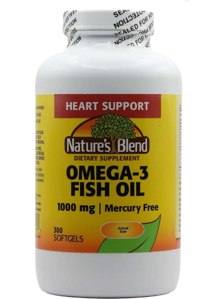 Nature's Blend, Omega-3 Fish Oil 1000 mg, 300 Softgels