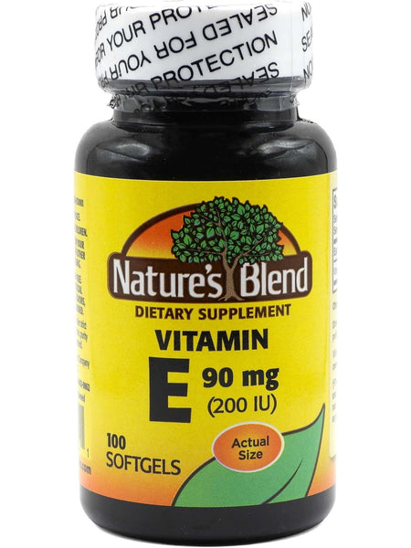 Nature's Blend, Vitamin E 90mg (200IU), 100 Softgels