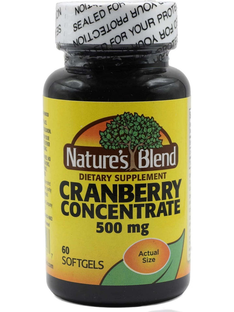 Nature's Blend, Cranberry Concentrate 500 mg, 60 Softgels