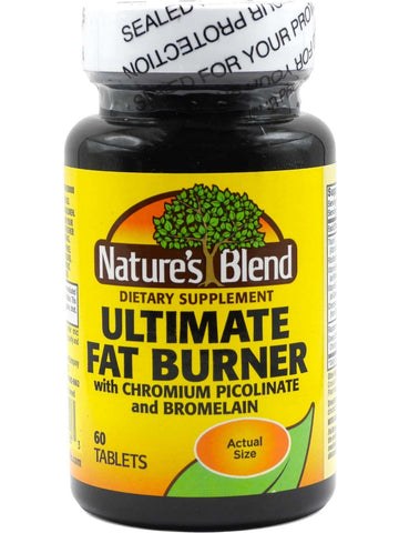 Nature's Blend, Ultimate Fat Burner with Chromium Picolinate and Bromelain, 60 Tablets