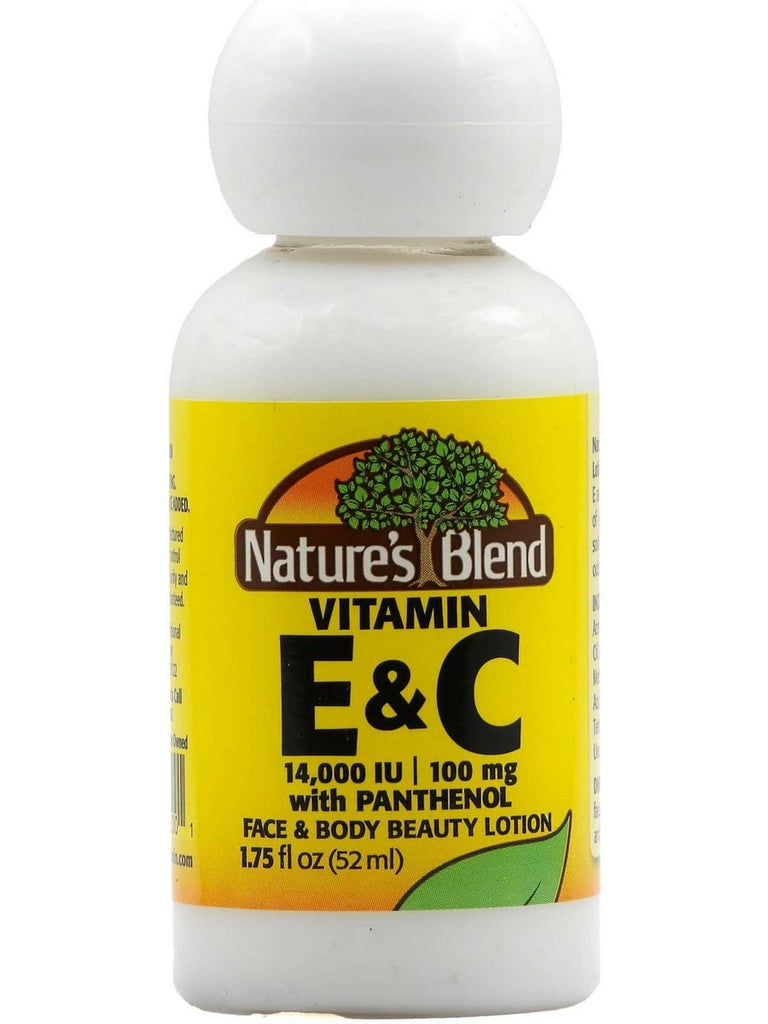 Nature's Blend, Vitamin E 14,000IU & Vitamin C 100mg with Panthenol Face and Body Lotion, 1.75 oz