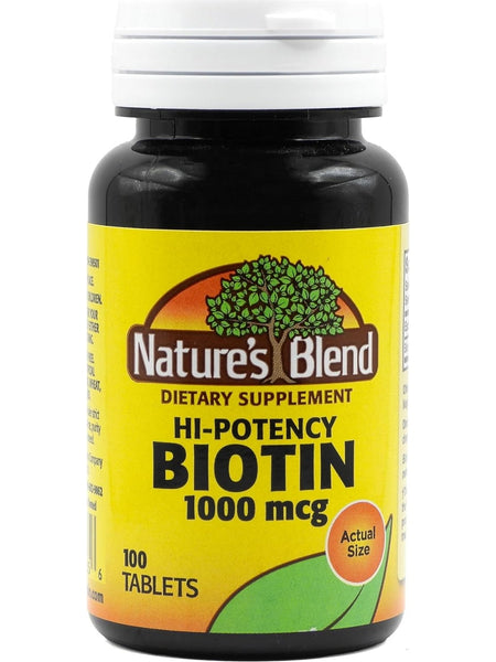 Nature's Blend, Hi-Potency Biotin 1000 mcg, 100 Tablets