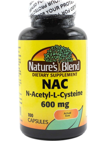 Nature's Blend, NAC (N-Acetyl-L-Cysteine), 600 mg, 100 Capsules
