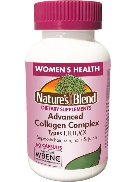 Nature's Blend, Advanced Collagen Complex Types I,II,III,V,X, 60 Capsules