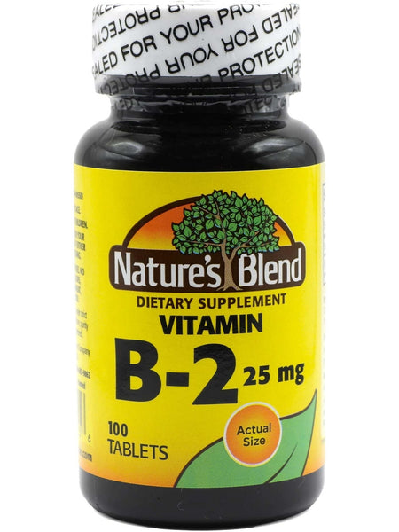 Nature's Blend, Vitamin B-2, 25 mg, 100 Tablets