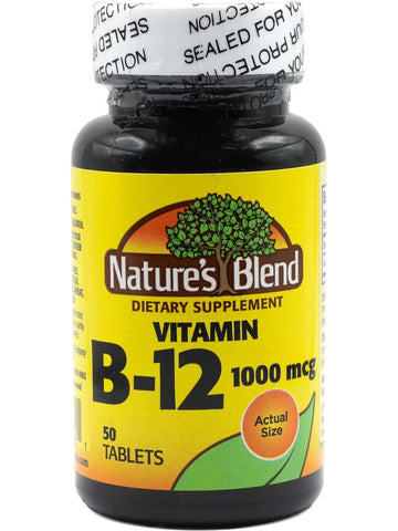 Nature's Blend, Vitamin B-12, 1000 mcg, 50 Tablets