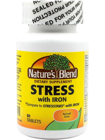 Nature's Blend, Stress with Iron, Compare to Stress Tabs with Iron, 60 Tablets