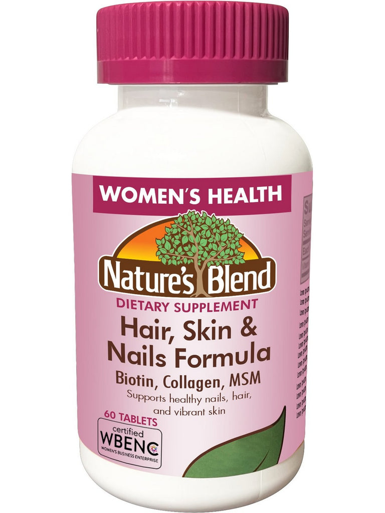 Nature's Blend, Hair, Skin, Nails Formula with Biotin, Collagen, MSM, 60 Tablets
