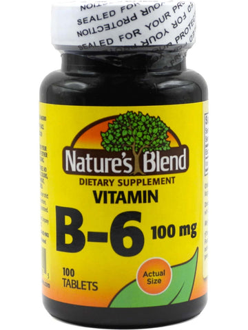 Nature's Blend, Vitamin B-6, 100 mg, 100 Tablets