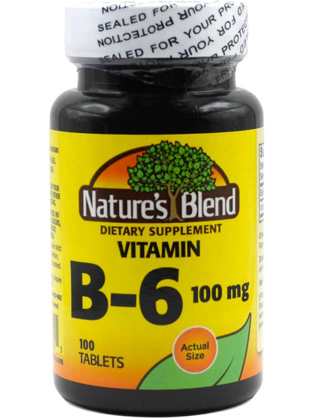 Nature's Blend, Vitamin B-6, 100 mg, 100 Tablets