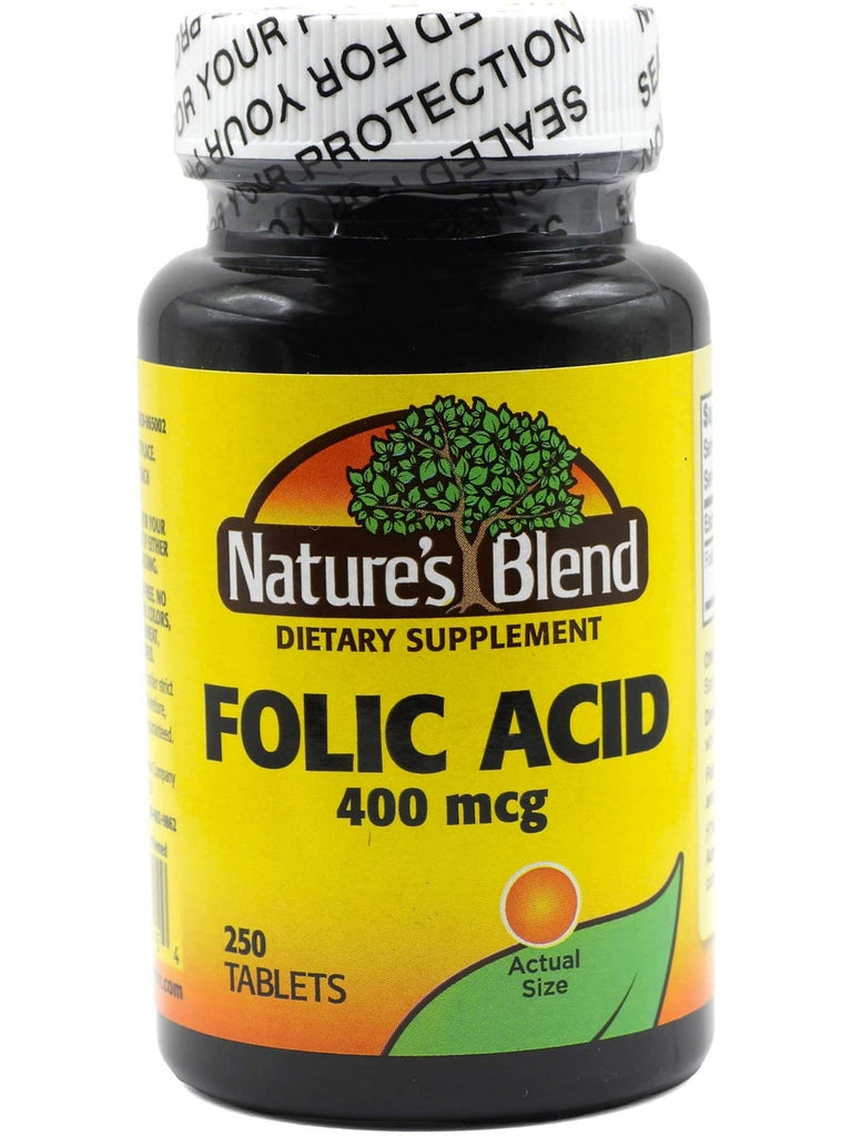 Nature's Blend, Folic Acid 400 mcg, 250 Tablets