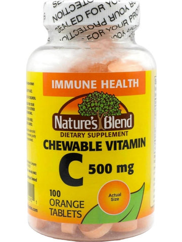 Nature's Blend, Vitamin C, Chewable, Orange, 100 Tablets