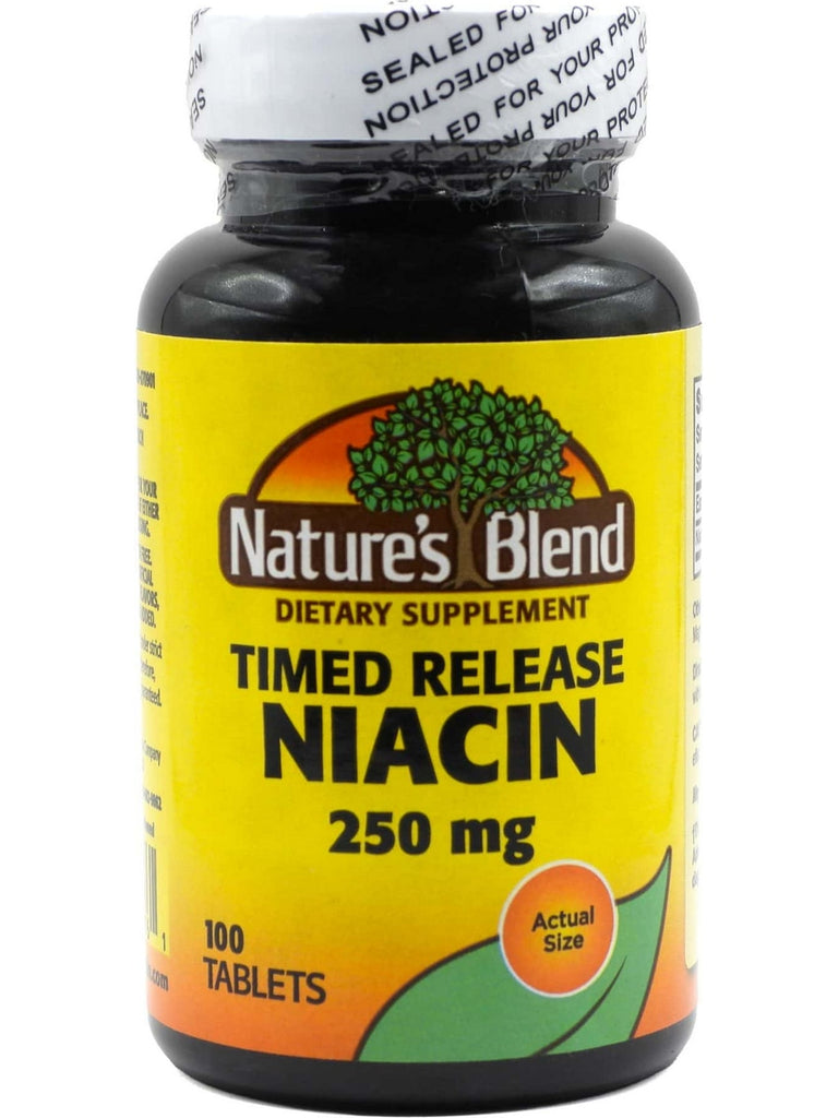 Nature's Blend, Niacin 250 mg, Timed Release, 100 Tablets