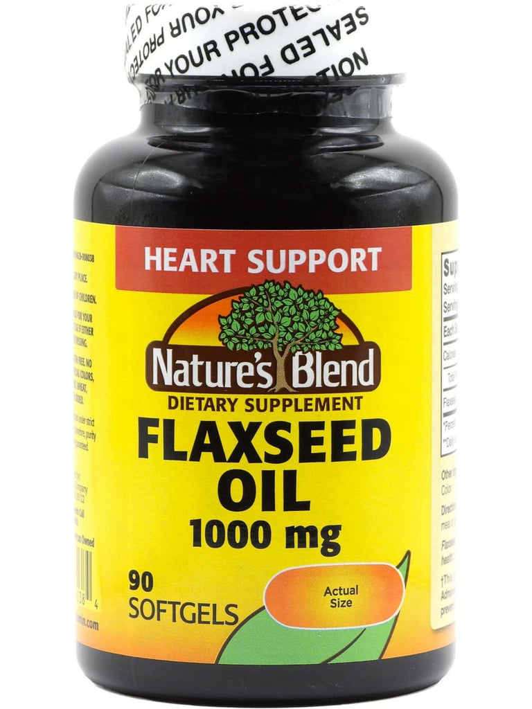 Nature's Blend, Flaxseed Oil 1000 mg, 90 Softgels