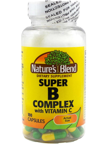 Nature's Blend, Super B Complex with Vitamin C, 100 Capsules