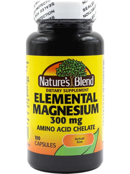 Nature's Blend, Elemental Magnesium 300mg (Amino Acid Chelate), 100 Tablets