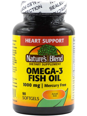 Nature's Blend, Omega-3 1000 mg, Mercury-Free, 90 Softgels
