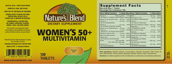 Nature's Blend, Women's 50+ Multivitamin, 120 Tablets