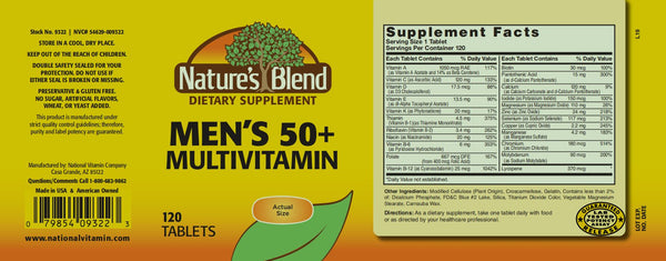 Nature's Blend, Men's 50+ Multivitamin, 120 Tablets