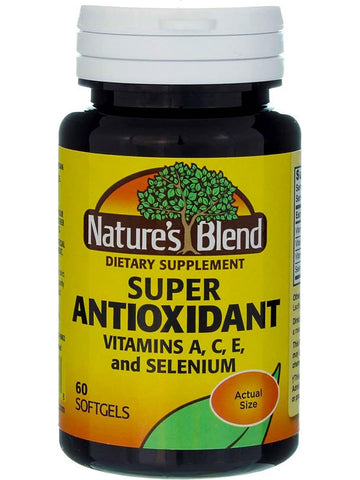 Nature's Blend, Super Antioxidant Vitamins A, C, E and Selenium, 60 Softgels