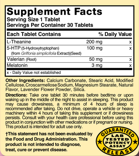 Nature's Blend, Healthy Sleep with 5HTP, L-theanine, 30 Tablets