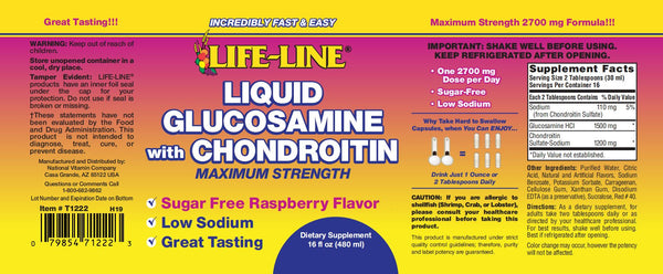 Nature's Blend, Glucosamine, Chondroitin, Max Strength, Raspberry Flavor Liquid, 16 fl oz