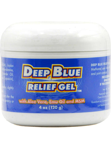 Nature's Blend, Deep Blue Relief Gel with Emu Oil MSM & Aloe Vera Compare to Super Blue Stuff, 4 oz