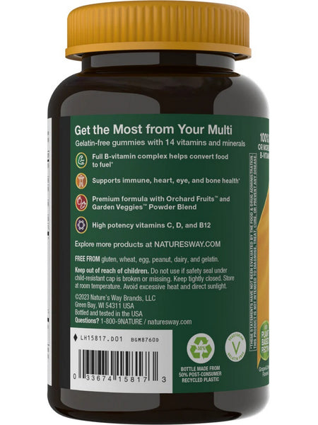 Nature's Way, Alive! Premium Adult Gummy Multivitamin, Grape and Cherry, 90 Gummies