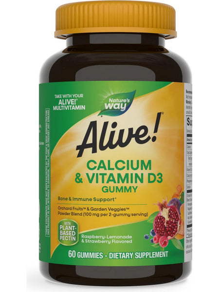 Nature's Way, Alive!® Calcium + D3 Gummies, 60 gummies