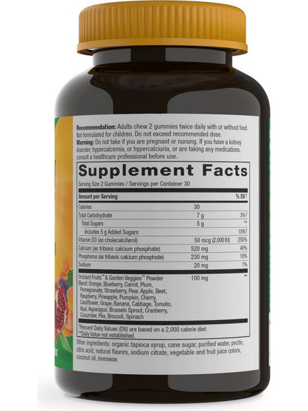 Nature's Way, Alive! Calcium and Vitamin D3 Gummy, Raspberry-Lemonade and Strawberry, 60 Gummies