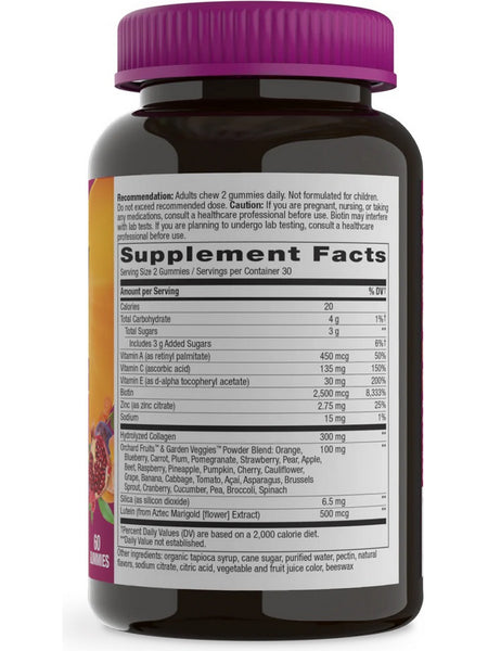 Nature's Way, Alive! Premium Hair, Skin and Nails Premium Gummy, Strawberry,  60 Gummies