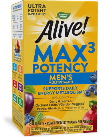 Nature's Way, Alive!® MAX3 Daily Men's Multi, 90 tablets