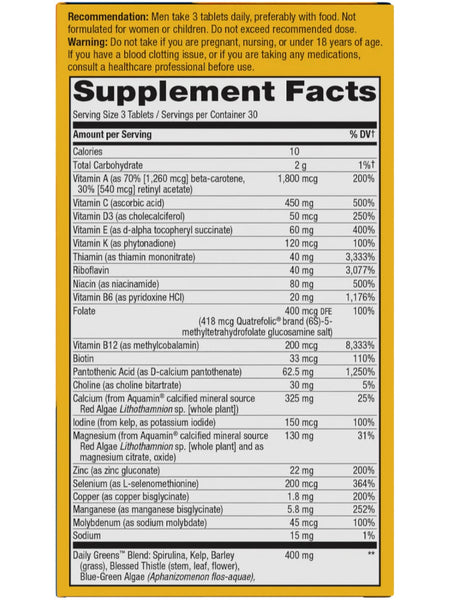 Nature's Way, Alive!® MAX3 Potency Men's Multivitamin, 90 tablets