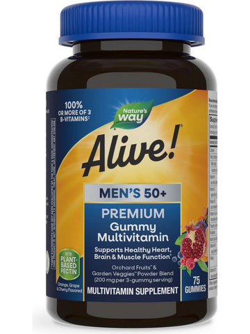 Nature's Way, Alive!® Men's 50+ Gummy Multi, 75 gummies