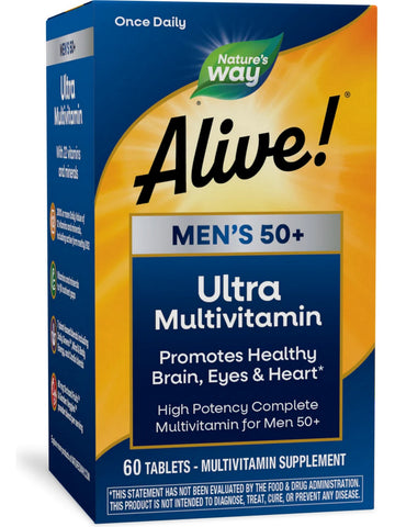Natures Way, Alive!® Once Daily Mens 50+ Ultra Multivitamin, 60 tablets