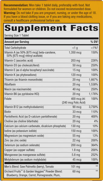 Natures Way, Alive!® Once Daily Mens 50+ Ultra Multivitamin, 60 tablets