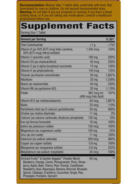 Nature's Way, Alive! Women's Ultra Multivitamin, 60 Tablets
