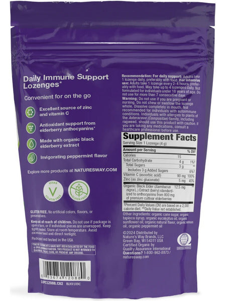 Nature's Way, Sambucus Immune Lozenges, Peppermint, 24 Lozenges