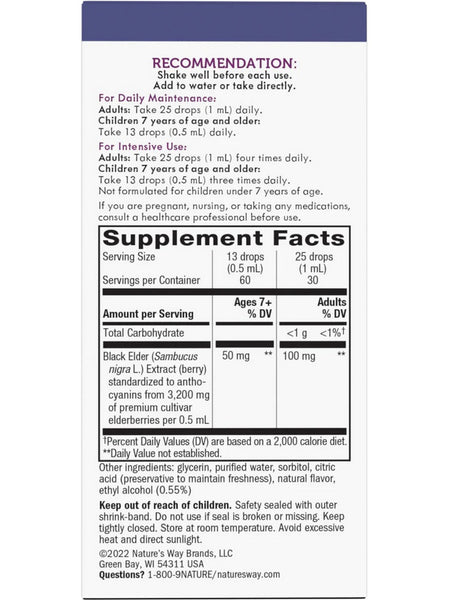 Nature's Way, Sambucus Drops, 6,400 mg, Elderberry, 1 fl oz