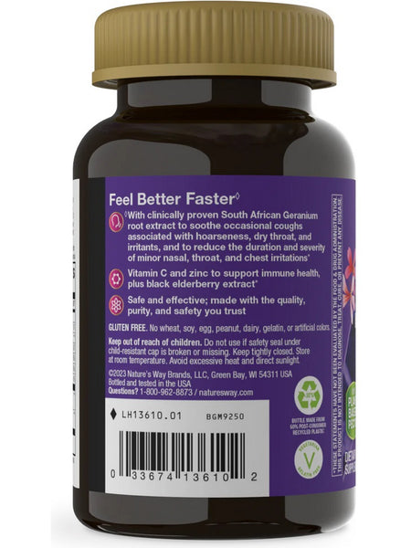 Nature's Way, Sambucus Cough Relief + Immune Gummy, Elderberry, 36 Gummies