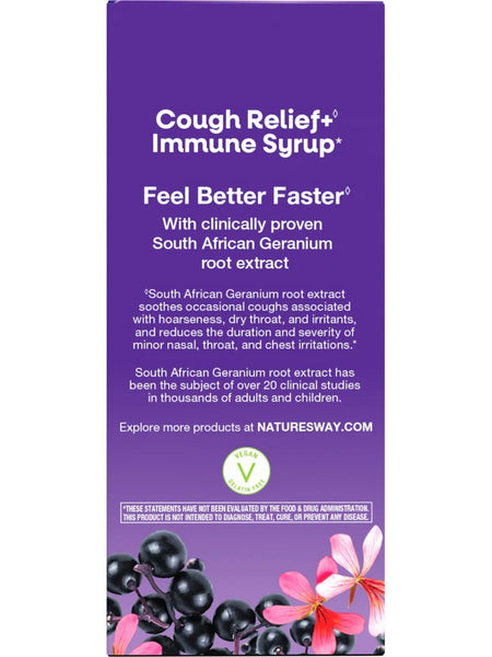 Nature's Way, Sambucus Cough Relief + Immune Syrup, 4 fl oz