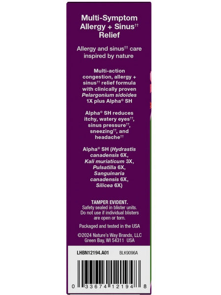Nature's Way, Umcka Allergy + Sinus Relief Chewables, Cherry, 20 Tablets