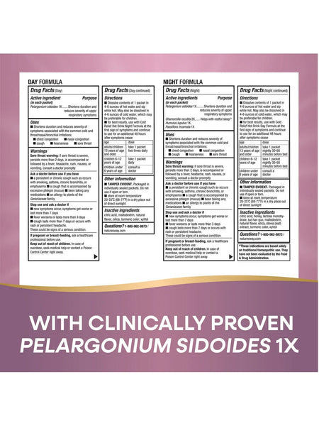 Nature's Way, Umcka Cold Care Hot Drink Day + Night, Lemon Citrus and Honey Lemon, 12 Packets