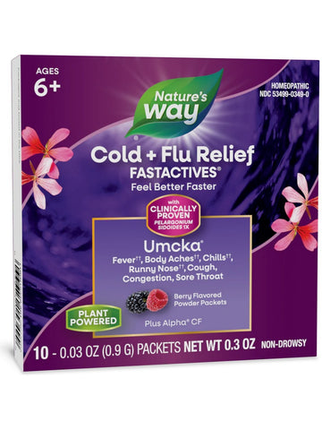 Nature's Way, Umcka® FastActives® Cold+Flu Berry, 10 packets