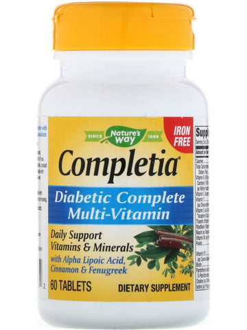 Nature's Way, Completia® Diabetic Multi-Vitamin (Iron Free), 60 tablets